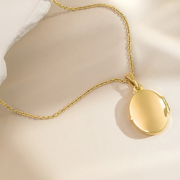 Ovales silbernes Medaillon zum Öffnen 156350