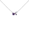 Silberne Cluster Kette mit Amethyst und Edelsteinen Millie