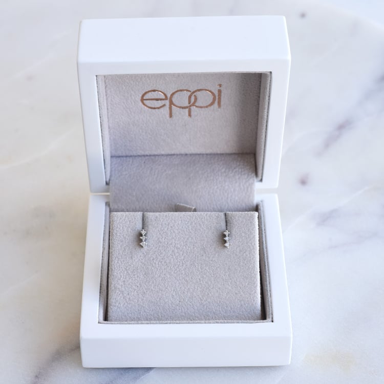 Silberne Ohrringe mit Diamanten Linus 86189