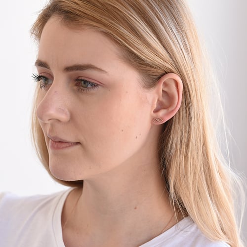 Schmuckset aus Gold mit Unendlichkeitszeichen Infinity