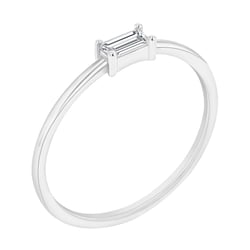 Ring mit einem Moissanit in Baguette-Form Koos