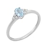 Eleganter Ring mit Aquamarin und Diamanten Sheldo