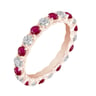 Memoire Ring mit Saphiren und Diamanten besetzt Sykes