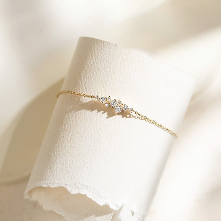 Minimalistisches cluster Armband mit Lab Grown Diamanten Kianna 161338