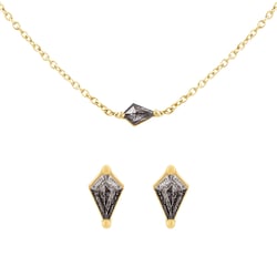 Schmuckset mit Salt and Pepper Diamanten Elny