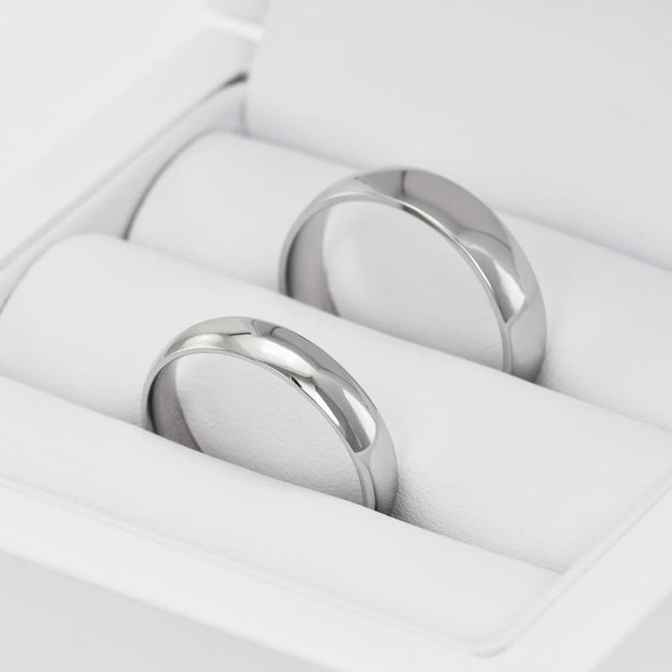 Klassische Eheringe aus Platin Ygyn 20863
