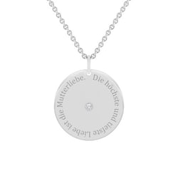 Anhänger mit Zitat und Diamant Janet