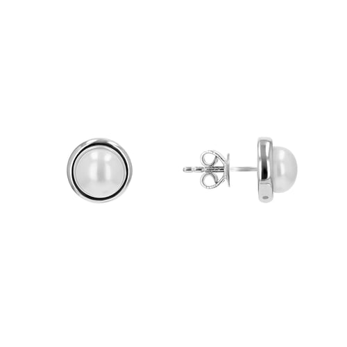 Silberne Ohrstecker mit Perlen Sophia
