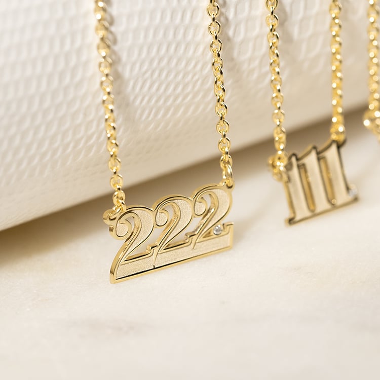 Halskette mit Diamanten Engelszahlen 134214