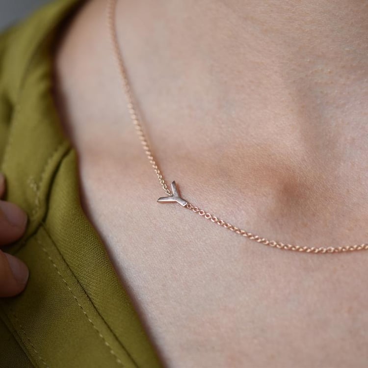 Silberkette mit einem Buchstaben nach Ihrer Wahl Lupe 103738