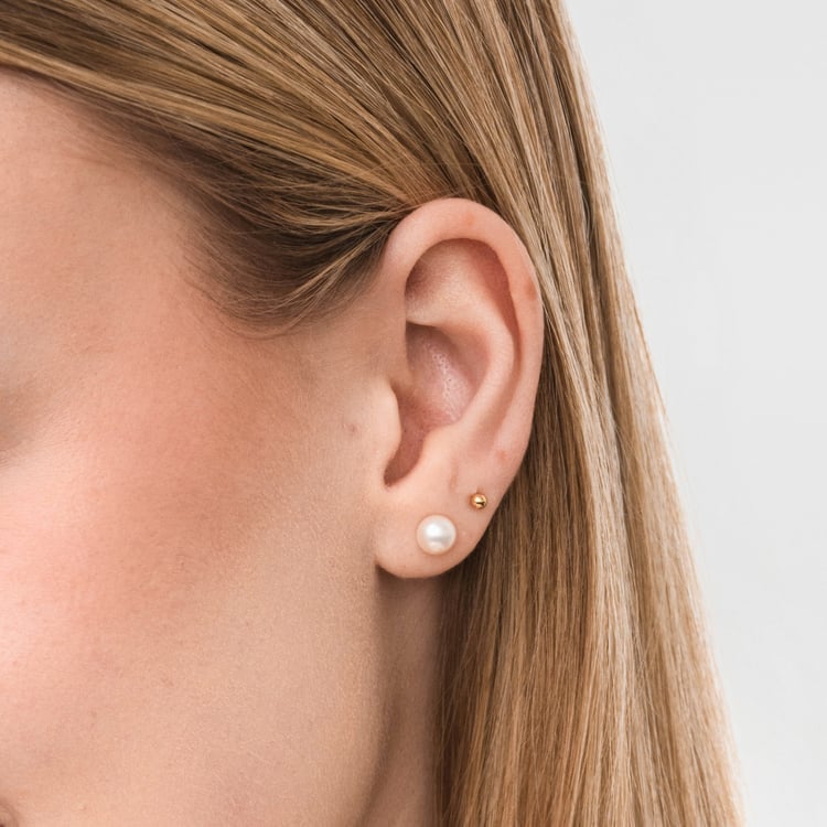 Perlenohrringe aus Gold Abira 165678