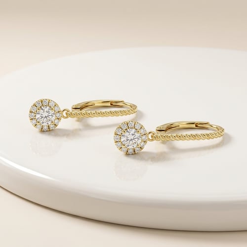 Silberne Ohrringe mit Lab Grown Diamanten Mona
