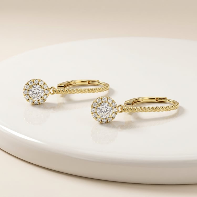 Silberne Ohrringe mit Lab Grown Diamanten Mona 171448