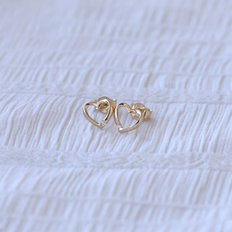 Schmuckkollektion aus Gold in Herzform mit Diamanten Monroe 66400