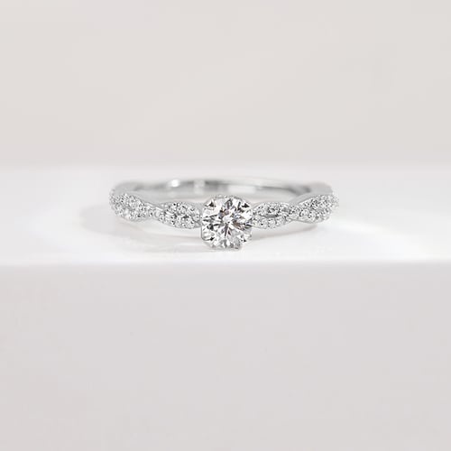 Verflochtener Verlobungsring mit Diamanten Minna
