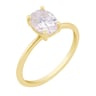 Verlobungsring mit 2 ct IGI zertifiziertem ovalem Lab Grown Diamanten