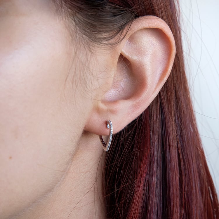 Ohrringe in Herzform mit Lab Grown Diamanten Leia 110410