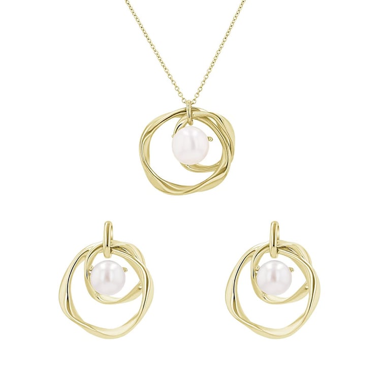 Silbernes Schmuckset mit Perlen Jerioth