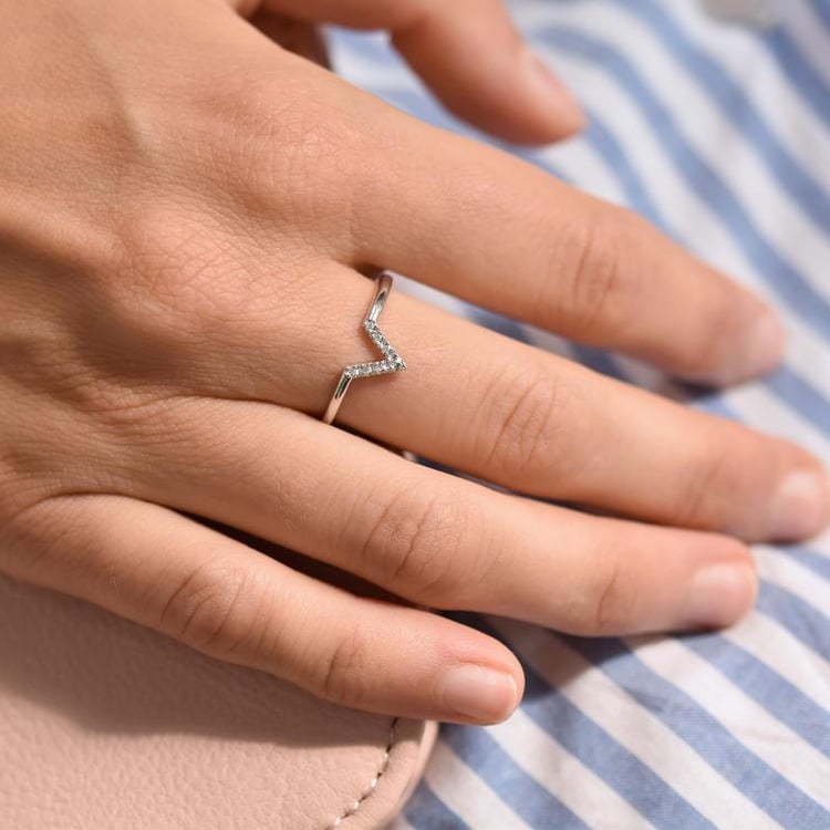 Set mit drei Ringen aus 585 Gold mit Diamanten Nizes 22452