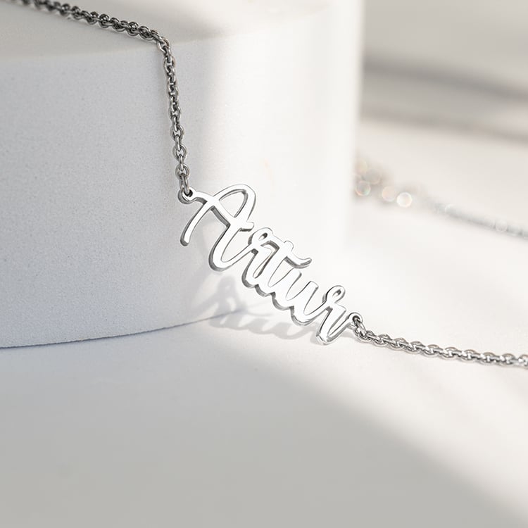 Goldene Namenskette mit Gravur Ihrer Wahl Amael 144330