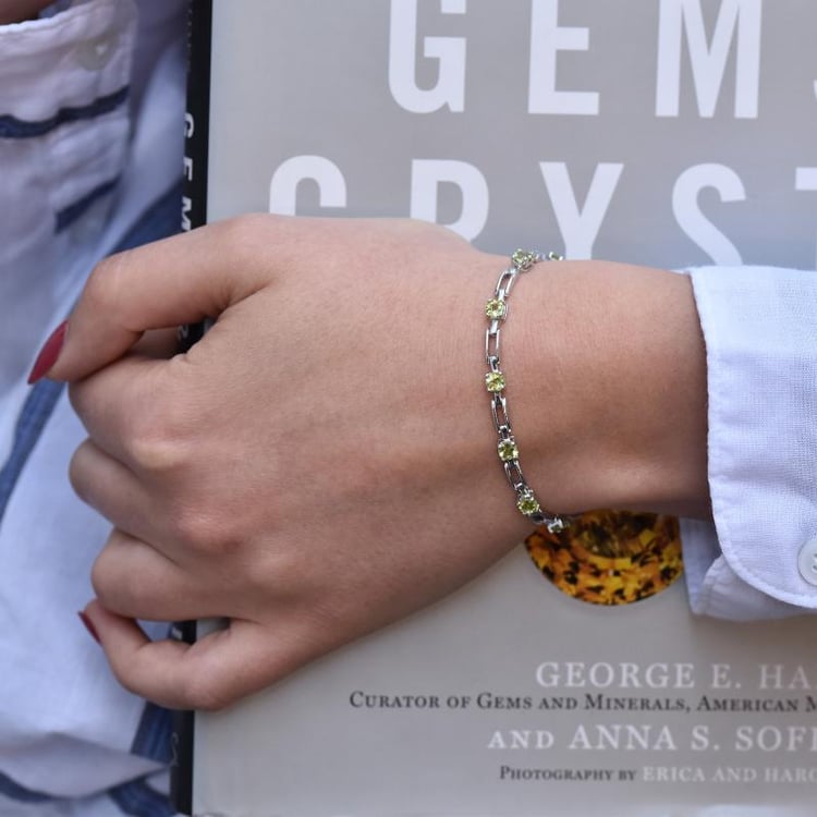 Silberarmband mit Olivin Jalysse 30425