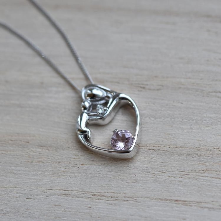 Anhänger Mutter und Kind mit Morganit und Diamant Ella 37897