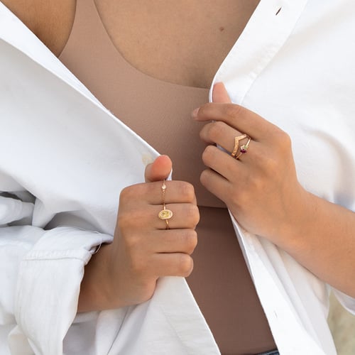 Silberner ovaler Ring mit der Gravur der Rose aus dem Kleinen Prinz