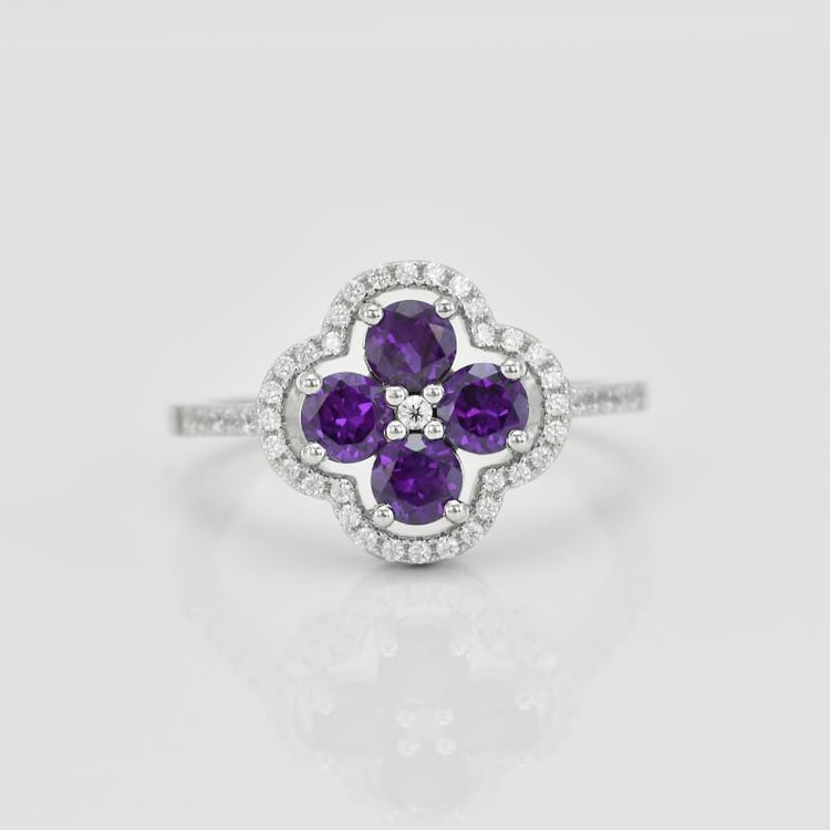 Silberring mit Amethyst 16558