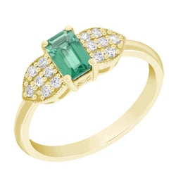 Ring mit Smaragd und Diamanten Tana
