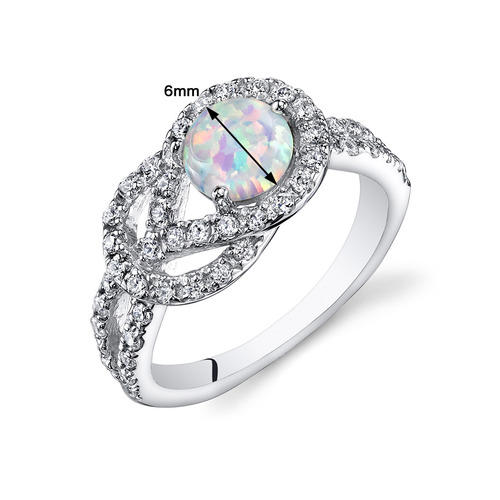 Silberner Ring mit Opal 14396