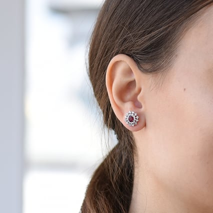 Rubinohrringe mit Diamanten Richelle