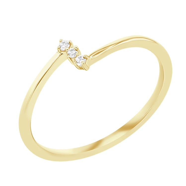 Minimalistischer Ring mit drei Lab Grown Diamanten Hanna 112948