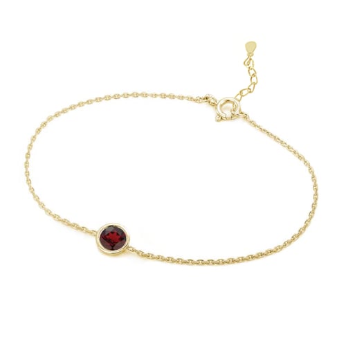 Silbernes Armband mit einem Granat Arleth