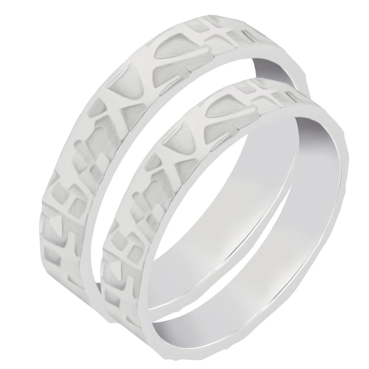 Trauringe mit Relief 37755