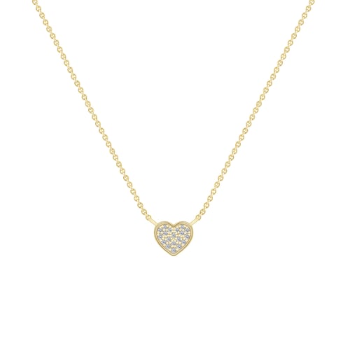 Diamant-Halskette in Herz-Form Sie