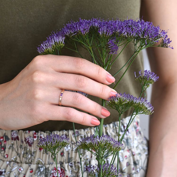 Goldener Ring mit Amethyst Xenia 82391