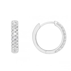 Goldene Creolen mit Diamanten Minu