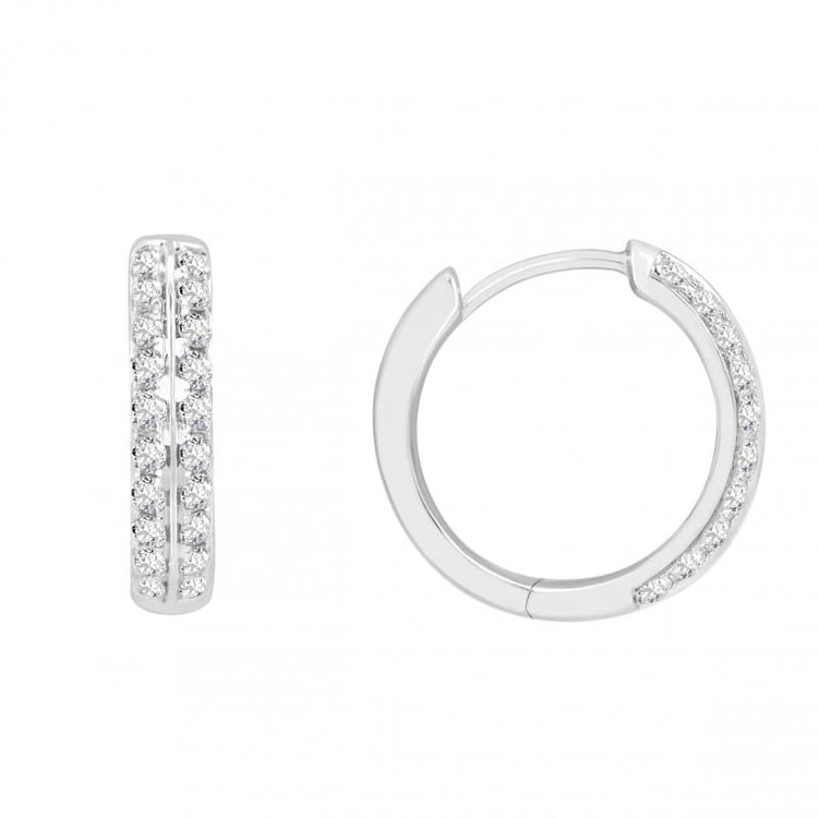 Goldene Creolen mit Diamanten Minu