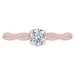 Verflochtener Verlobungsring mit Diamanten Minna