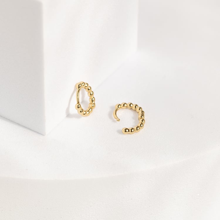 Silberne runde Ohrringe mit Kugeln Darlyn 143500