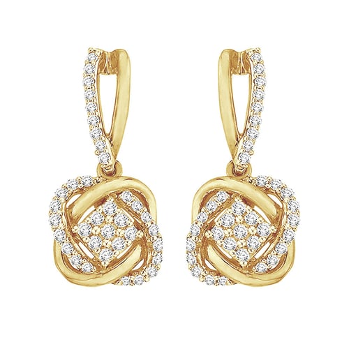 Geflochtene Diamantohrringe Eamon
