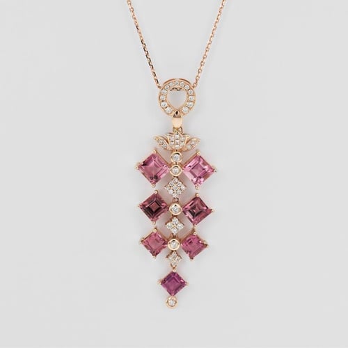 Anhänger voller Turmaline und Diamanten Dalisa