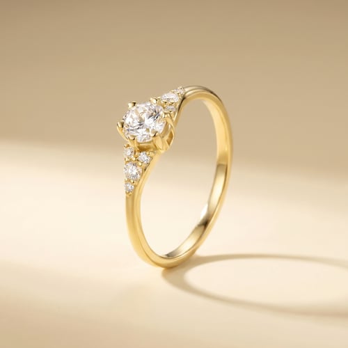 Verlobungsring mit Buchstaben und Lab Grown Diamanten Diana