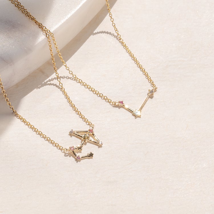 Halskette mit Tierkreiszeichen Libra 140930