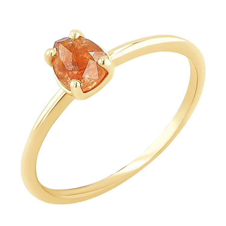 Goldener Ring mit Salt and Pepper Diamant in Birnenform Lorelei 126494
