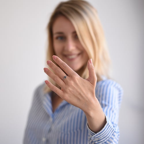 Goldring mit Salt and Pepper Diamant und Lab Grown Diamanten Felice