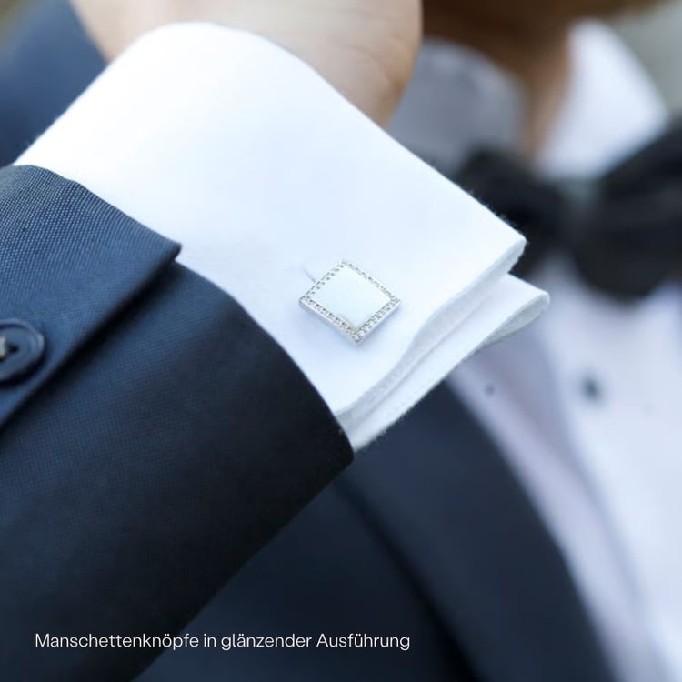 Manschettenknöpfe aus Silber mit Diamanten Urban 165354