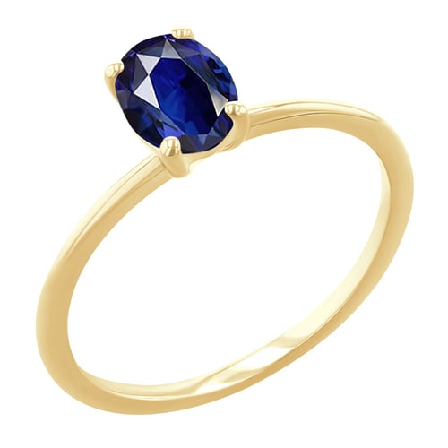 Eleganter Verlobungsring mit einem ovalen Saphir Frost