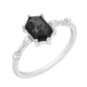 Ring mit einem schwarzen Salt and Pepper Diamant Justine