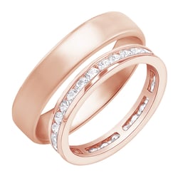 Eternity-Ring mit Diamanten und Ring im Komfort-Stil Branko